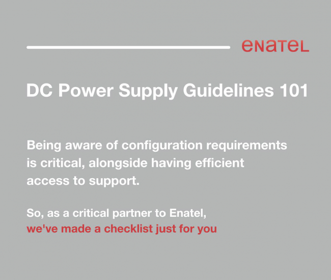 Enatel DC Power Supply Guidelines