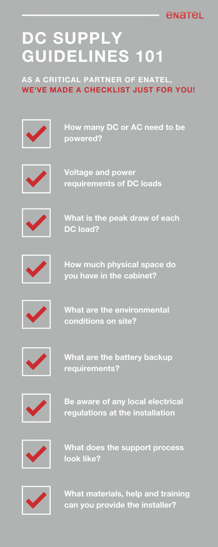 DC Supply Guidelines 101 Enatel