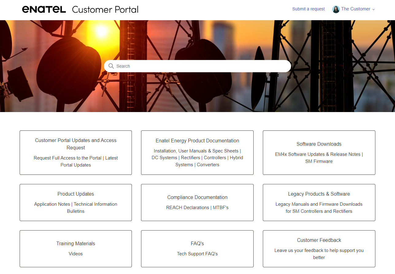 Enatel Customer Portal